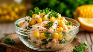 Крабовый салат с кукурузой и сыром – такой простой, такой любимый! Рецепты салатов [Семейные рецепты