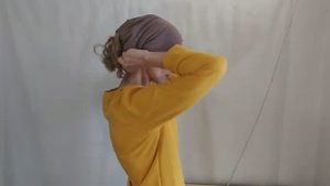 Шапочка Бини с волнистыми волосами (ТРЕССАМИ)  из теплого хб трикотажа (футер) арт.112060к