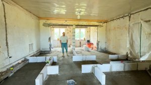 Планировка в новом доме. Ломаем стену. Едем к родителям с гостинцами. Забрали детей. Жизнь в деревн