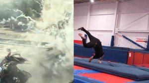 Трюки трансформеров в Реальной жизни (Паркур)