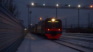 Электропоезд ЭД9М-0247. Аламбайский экспресс.