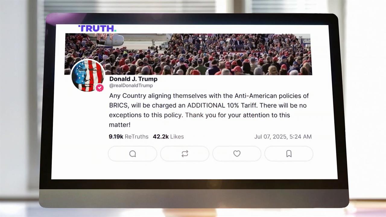 Дональд Трамп угрожает введением пошлин и сыплет предупреждениями в адрес БРИКС