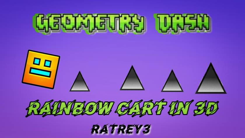 Rainbow cart in GD #Geometrydash #gd #rainbowcart #cart