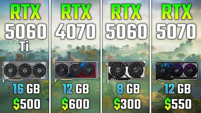 RTX 5060 Ti vs RTX 4070 vs RTX 5060 vs RTX 5070 | Test in 7 Games