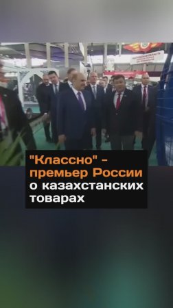 "Классно" - премьер России о казахстанской продукции