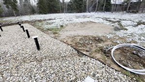 Гидроизоляция свайного поля. Выведены все закладные.