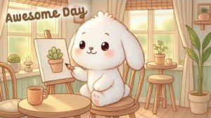 Потрясающий день Lofi 🌳✨ 4-часовая песня Happy Lofi 🥤 Милый Lofi Bunny 🐰