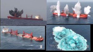 Эпические кадры атаки хуситов на сухогруз Magic Seas связанный с Израилем, который был в итоге потоп