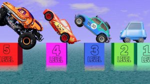 Машинки летают и прыгают! Развивающие мультики Машины помощники. Мультфильмы про машинки