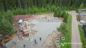 Заливка плиты УШП площадью 550 м2.