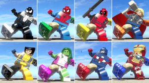 Трансформация и эпичный бой всех больших персонажей в LEGO Marvel Super Heroes