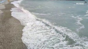 Ольгинка Туапсинский район Центральный пляж сегодня 9 июля 2025. Море и погода в Ольгинке сейчас