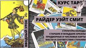Таро Райдер-Уэйт-Смит: Структура колоды/ Старшие Арканы/ Младшие Арканы/Придворные и Числовые карты