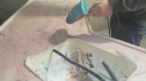 Полная технология изготовления столешницы под мрамор из эпоксидной смолы с  мойкой под мрамор.