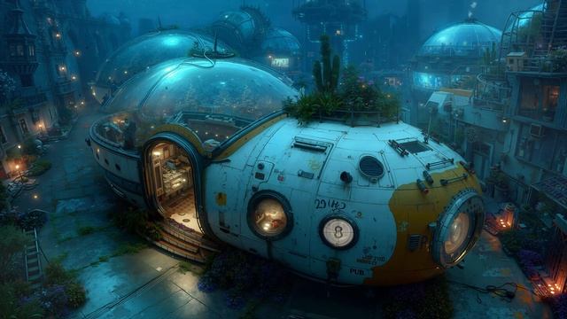 The Houseboat – A Quiet Life on the Water in a Future City #Peaceful #CitySounds