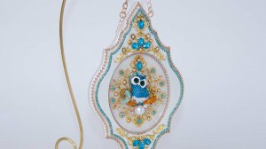 Елочное украшение "Сказочная сова". Ручная работа.