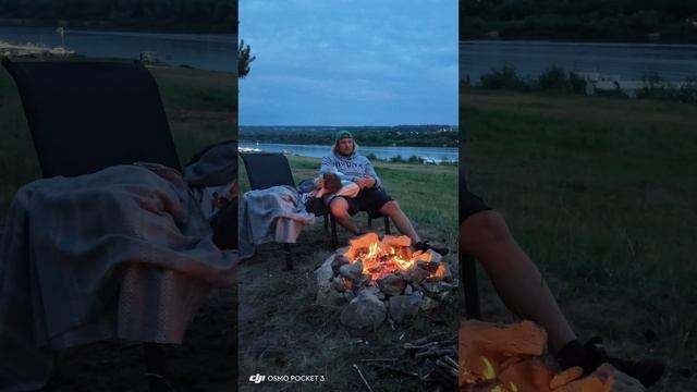 С сыном на Оку за рыбой.