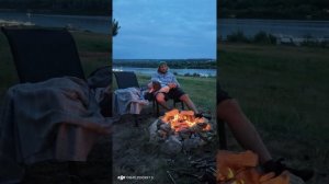 С сыном на Оку за рыбой.
