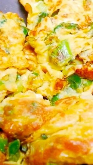 яичница с зеленым луком