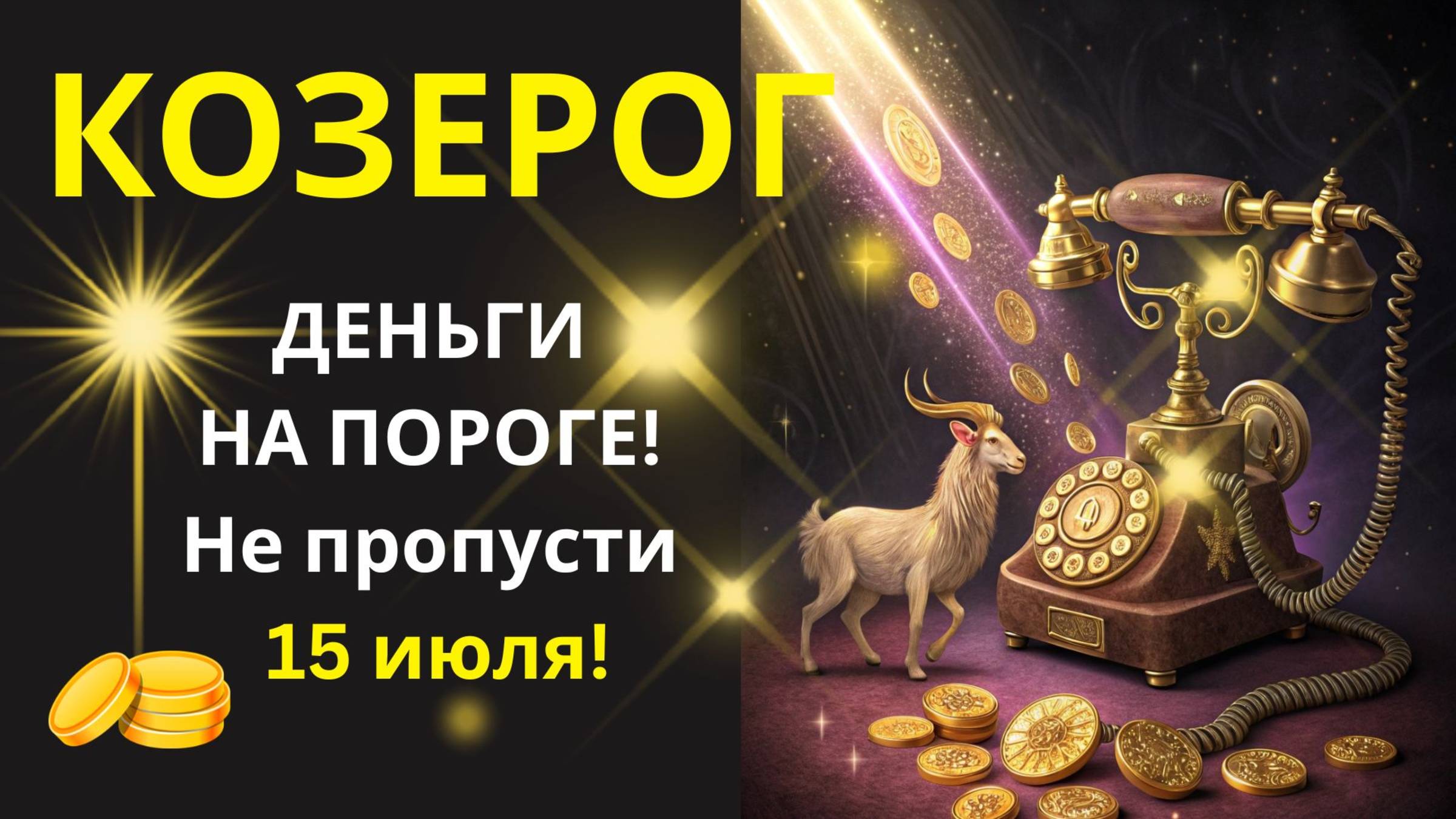 🤑 Откройте это письмо судьбы! Козерогам - шанс разбогатеть 15 июля! 💰