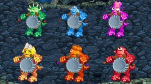 Ударнщик / Drumpler - все варианты цвета призматиков (My Singing Monsters: Dawn of Fire)