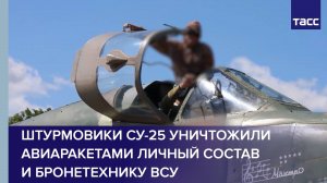 Штурмовики Су-25 уничтожили авиаракетами личный состав и бронетехнику ВСУ