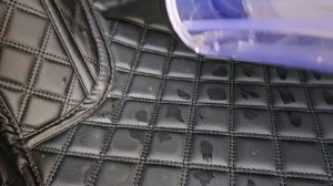 Автомобильный пылесос BROM P40. Тест на кожзаме на минимальной скорости