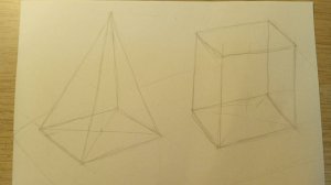 Урок 20. Как нарисовать пирамиду и куб – пошаговый урок для начинающих.