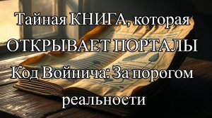 Тайная КНИГА, которая ОТКРЫВАЕТ ПОРТАЛЫ 
Код Войнича: За порогом реальности