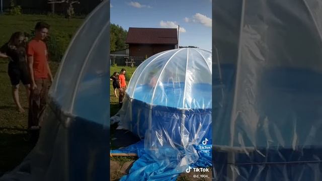 Купол для дачного бассейна своими руками