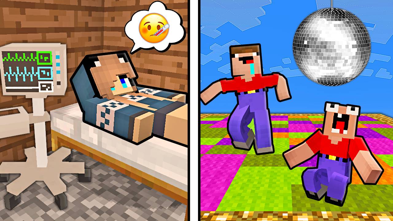 ДЕВУШКА ПРО ЗАБОЛЕЛА А НУБАМ ВСЁ РАВНО В МАЙНКРАФТ смотреть онлайн