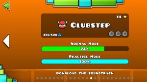 Играю в geometry dash. Прохожу clabstep.
