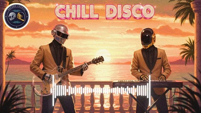 CHILL DISCO Sunset Jam  Daft Punk Inspired Duo on a Seaside Balcony 🌅