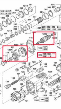 Ротор (якорь) в сборе (ремнабор) Milwaukee 4931417694 без брони. 
Milwaukee K900 K950 K / S