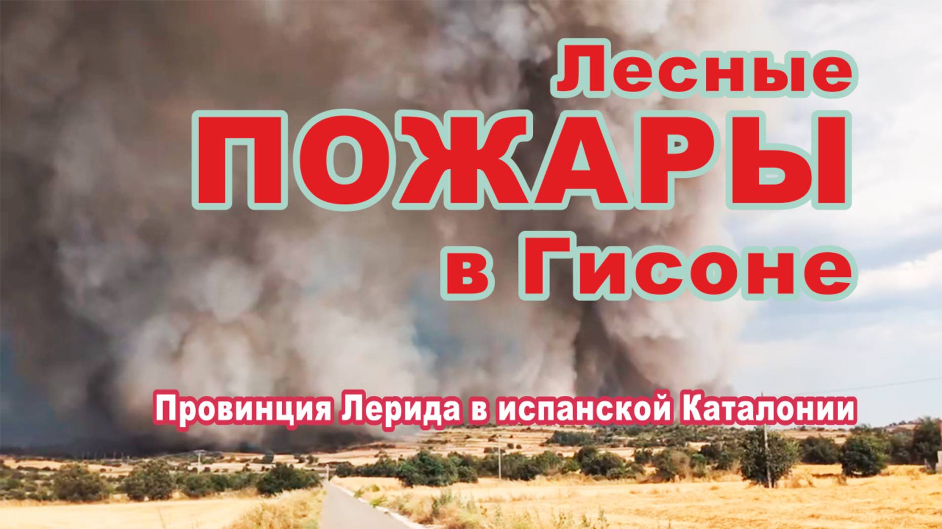 Лесные пожары в Гисоне, провинция Лерида в испанской Каталонии.