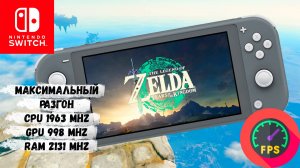 The Legend of Zelda Tears of the Kingdom Nintendo Switch Lite Gameplay - FPS Monitor