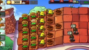 Прохождение 4 уровень/Растения против Зомби/Крыша/Первый раз проиграл