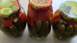 Ассорти из ОГУРЦОВ и ПОМИДОРОВ с БОЛГАРСКИМ ПЕРЦЕМ! Пошаговый рецепт вкусной консервации!