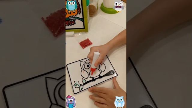 картина совушки из страз