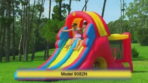 Надувной батут Happy Hop "Мега горка" арт. 9082n