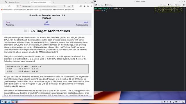 2. Booting Host Linux & Chapter 1 - How to build Linux From Scratch (LFS) 12.3 - Tutorial