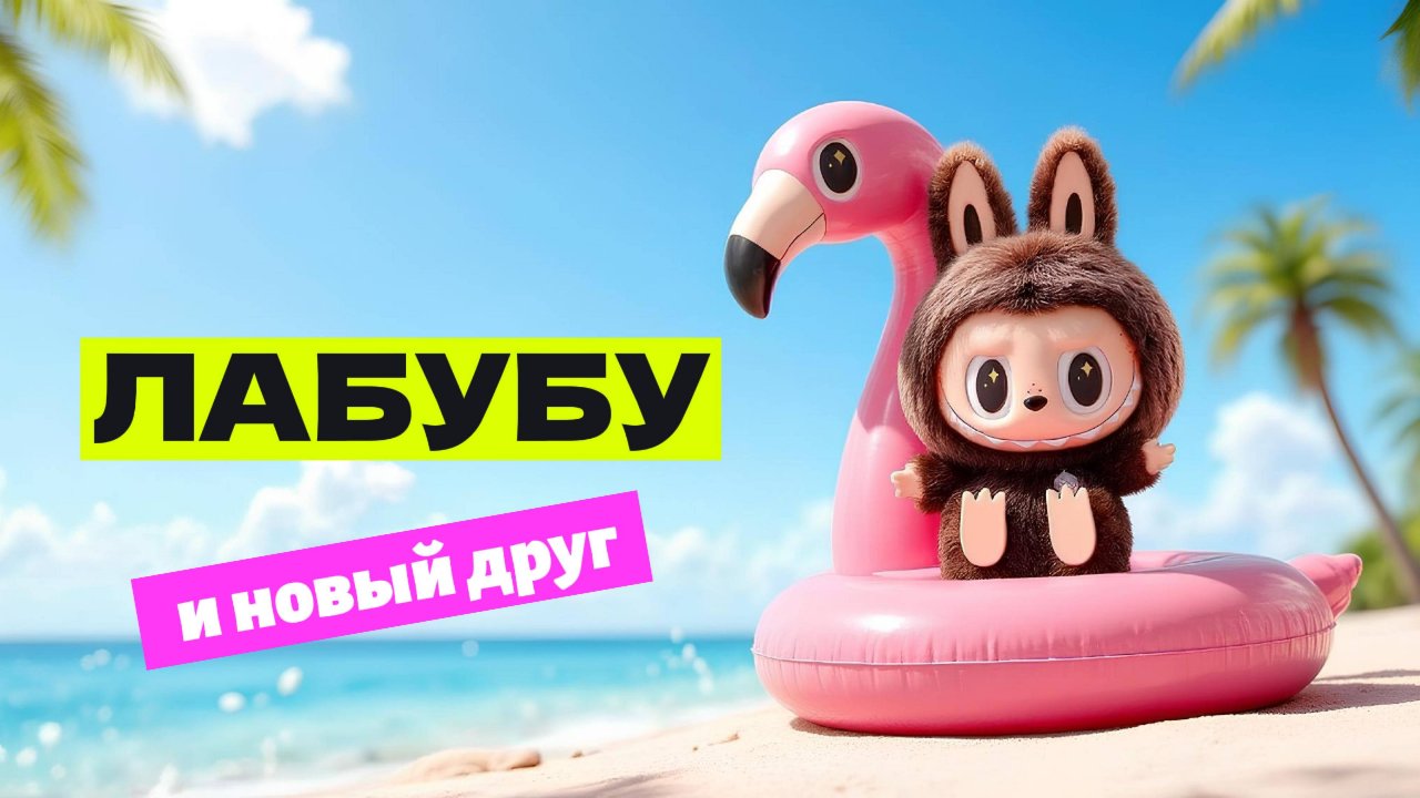 ЛАБУБУ и новый друг — весёлый летний мультфильм о мечте и дружбе! 🦩🏖️