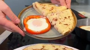 БЛИНЧИКИ с ветчиной и сыром...🥞🧀😋  Рецепт в описании ✍️