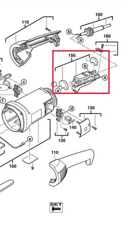 Оригинальная Кнопка 4931402275 для ремонта УШМ (болгарок) AEG WS21-180