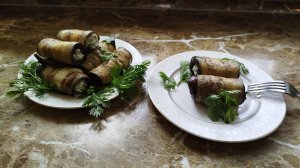 Баклажанные рулетики с творожно-сырной начинкой!