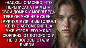 -НАДЮШ, СПАСИБО, ЧТО ПЕРЕПИСАЛА НА МЕНЯ СВОЙ ДОМИК У МОРЯ! ВЕДЬ ТЕБЕ ОН УЖЕ НЕ НУЖЕН!- ГАРКНУЛ