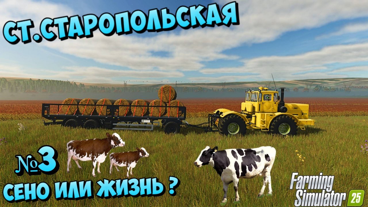 🐺Станица Старопольская Коровам нужно СЕНО🚜#fs25