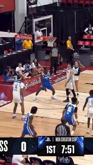 Duke Skywalka soars for the alley-oop to kick off the Creator Cup!