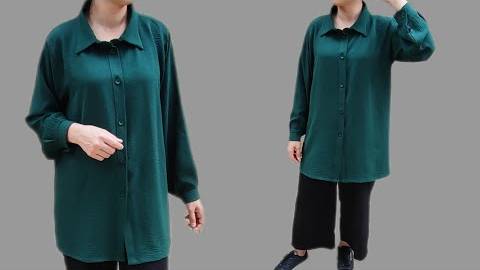 Крой и шитье женской рубашки из муслина. Размер S-XL.