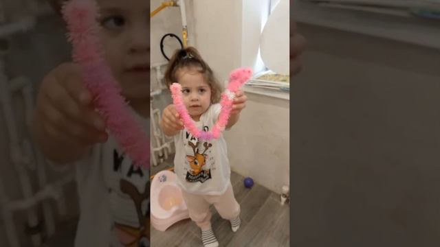 розовая змейка из конструктора лепилка